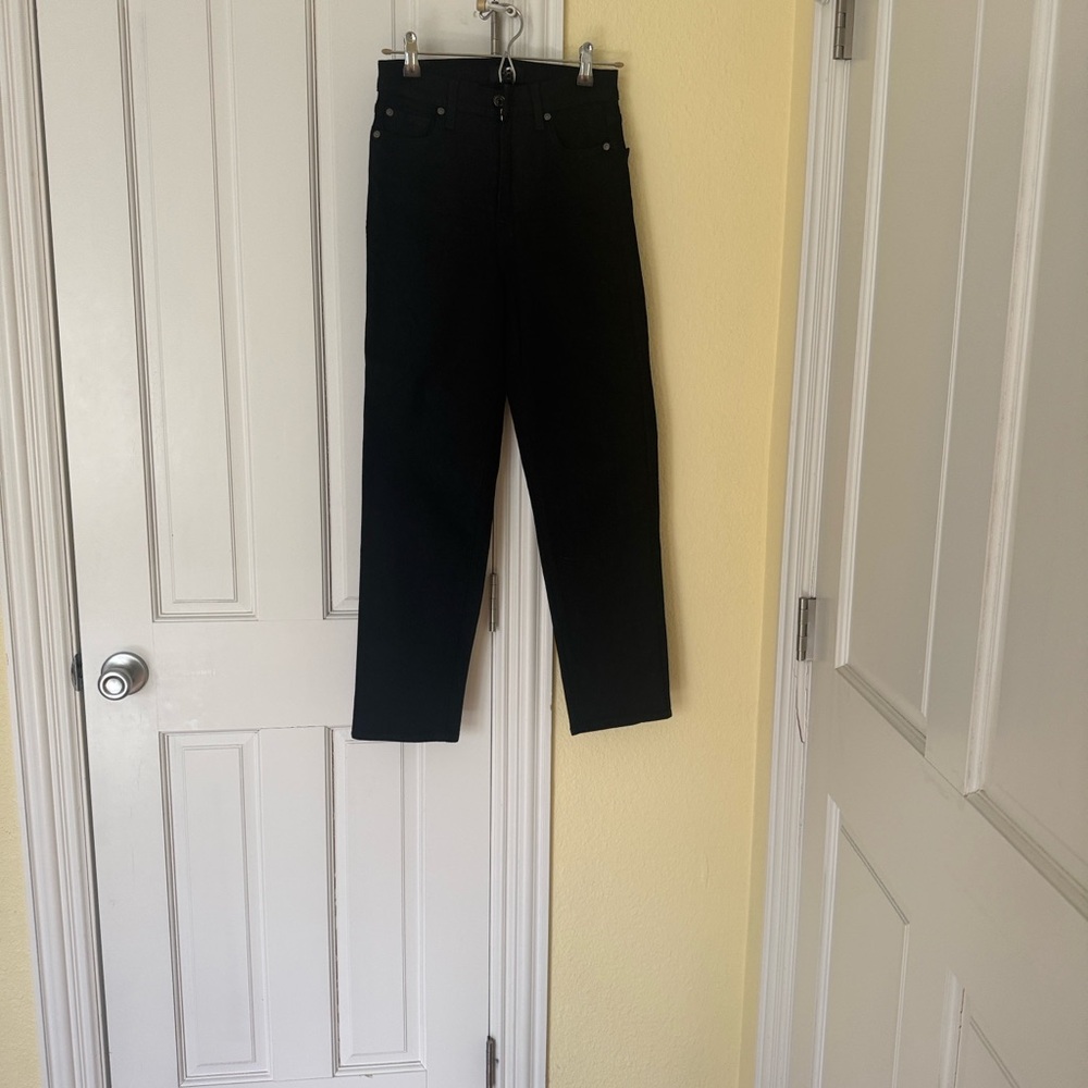 7 For All Mankind Black Ankle Crop Jeans